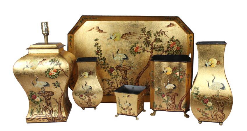 GOLD LEAF TOLEWARE  