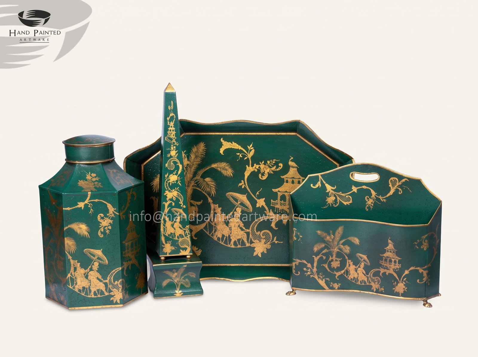 Hand-painted toleware decorative accessories